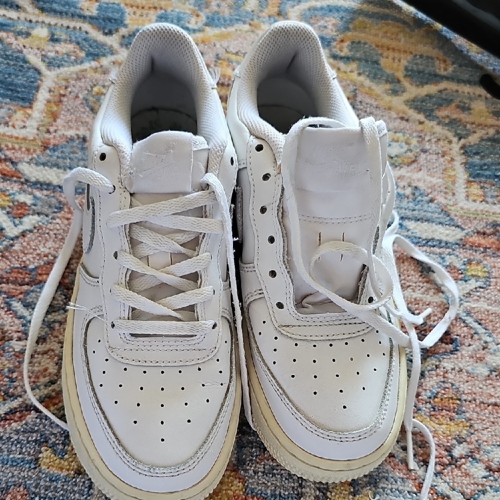 Nike Kids White Lace-Up Sneakers